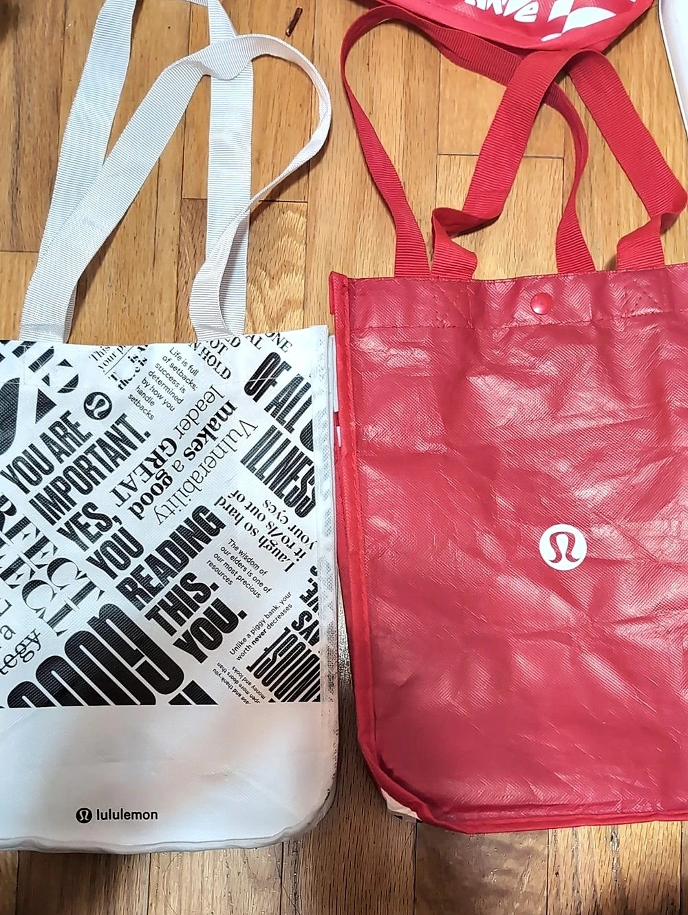 Bundle Of 2 Lululemon Reusable Shopping Tote Bags